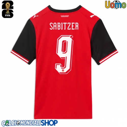 Maglie da calcio Austria Marcel Sabitzer #9 Prima Maglia Mondiali 2026  Manica Corta